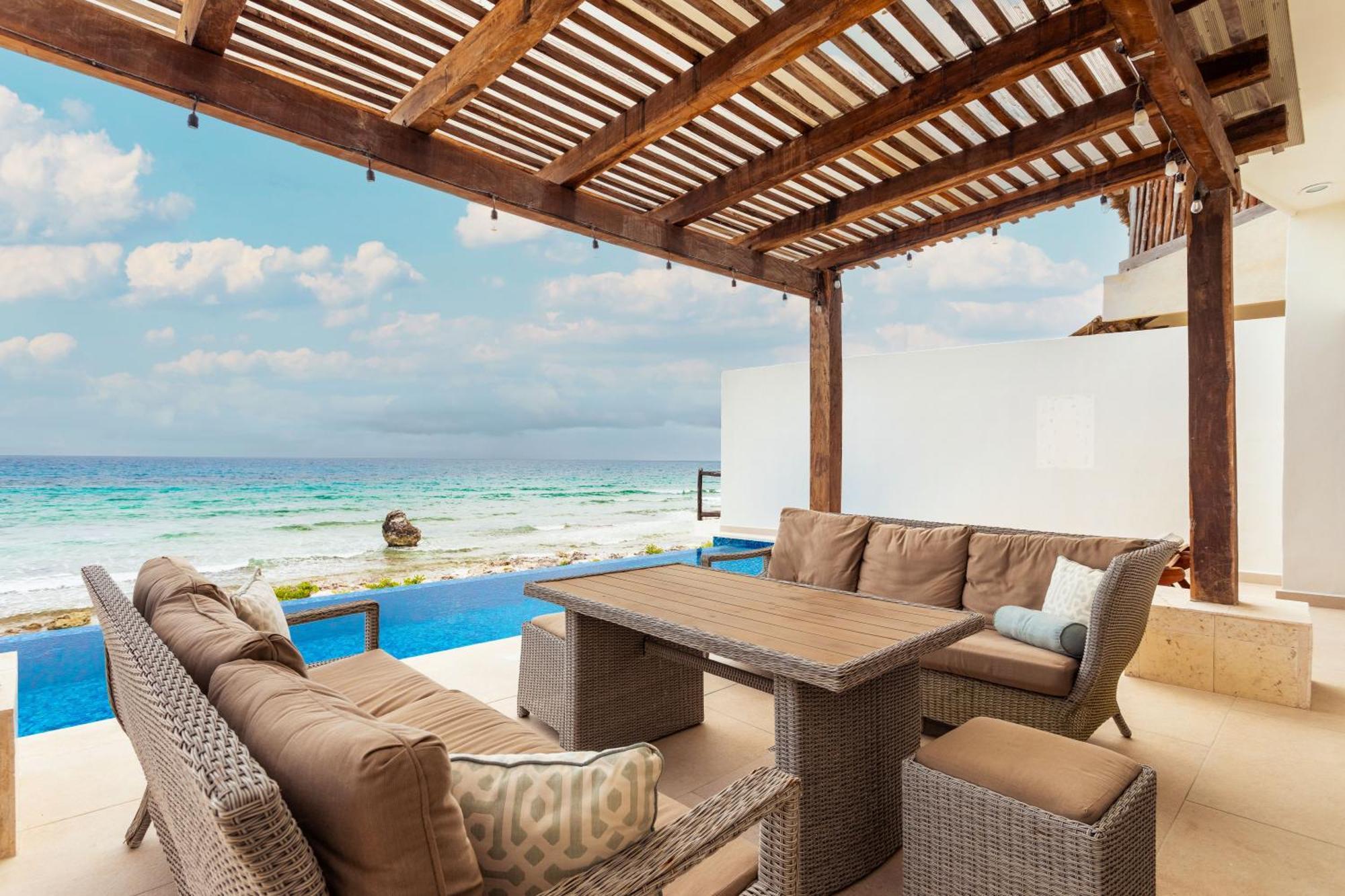 Casa Javi- Ocean Front Located Mid Isla Mujeres Villa Luaran gambar